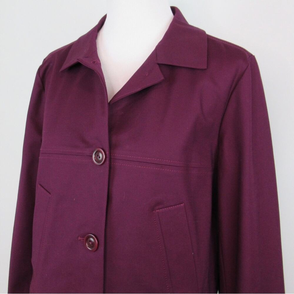 Pendleton Dark Purple Button Front Jacket Cotton … - image 5